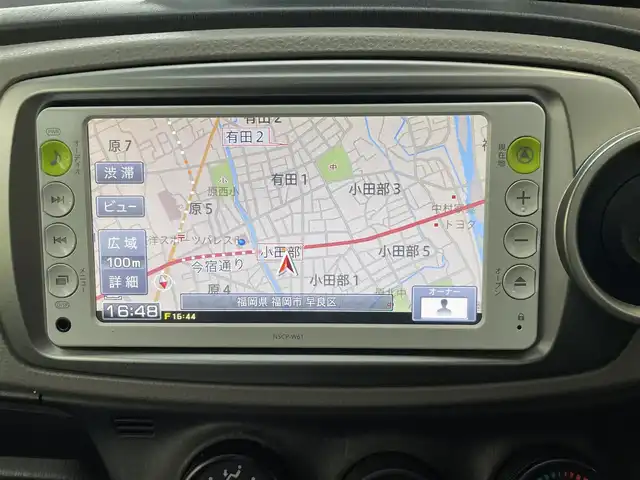 トヨタ ヴィッツ F 福岡県 2012(平24)年 10.3万km シルバーM 社外ナビ/（AM/FM/CD/DVD/SD/ワンセグTV）/ETC/電格ミラー/ドライブレコーダー前（SD無し）/純正フロアマット/スペアキー×１