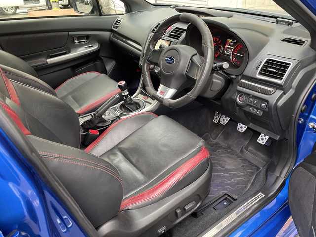 スバル ＷＲＸ ＳＴＩ STI タイプS 青森県 2014(平26)年 16.9万km WRブルーパール 4WD・ターボ/社外メモリナビ・フルセグTV/CD・DVD・Bluetooth・SD/バックカメラ/OPレザーシート/前席パワーシート・シートヒーター/運転席シートメモリー/ETC/LEDヘッドライト/フォグランプ/STiエアロ/純正大型リアスポイラー/HKS車高調（純正車内）/柿本マフラー/BBS製純正18インチアルミ