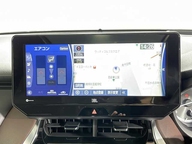 トヨタ ハリアー Z レザーパッケージ 広島県 2021(令3)年 2.8万km プレシャスブラックパール パノラミックビューモニター/純正12.3型ディスプレイオーディオ/・Bluetooth/・フルセグTV/・スマートフォン連携/・USB/JBLサウンドシステム/セーフティセンス/・プリクラッシュセーフティ/・レーントレーシングアシスト/・レーダークルーズコントロール/・アダプティブハイビームシステム/・オートマチックハイビーム/・ロードサインアシスト/パーキングサポートブレーキ/ロードサインアシスト/クリアランスソナー/先行車発進告知機能/デジタルインナーミラー/パワーバックドア/レザーシート/シートヒーター /ベンチレーション/パワーシート(シートメモリー)/ステアリングヒーター/MTモードATシフト/電動パーキングブレーキ/ブレーキホールド/LEDヘッドライト/フォグランプ/スマートキー＆プッシュスタート/ウィンカー付き電動格納ミラー/純正19インチアルミホイール（225/55/R19）/ビルトインETC2.0/W/サイド/カーテンエアバッグ