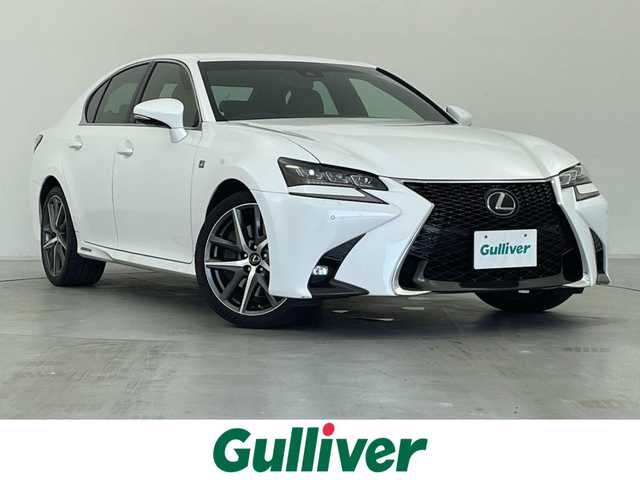 レクサス ＧＳ 450h Fスポーツ 群馬県 2017(平29)年 10.2万km ホワイトノーヴァガラスフレーク 三眼LEDヘッドライト/・ヘッドランプクリーナー/純正12.3インチワイドディスプレイナビ/・フルセグTV/AM/FM/CD/DVD/Bluetooth/ブラインドスポットモニター/クリアランスソナー/ビルトインETC2.0/＝＝＝＝＝＝＝＝＝＝＝＝＝＝＝/”F SPORT”専用本革シート/・運転席/助手席パワーシート/・運転席/助手席ベンチレーション/・運転席/助手席シートヒーター/ステアリングヒーター/運転席ポジションメモリー/Lexus Safety System/・プリクラッシュセーフティシステム/・レーンキーピングアシスト/・オートマチックハイビーム/・アダプティブハイビーム/・レーダークルーズコントロール/電動リアウインドウサンシェード/電動パーキングブレーキ/プッシュスタート/スマートキー