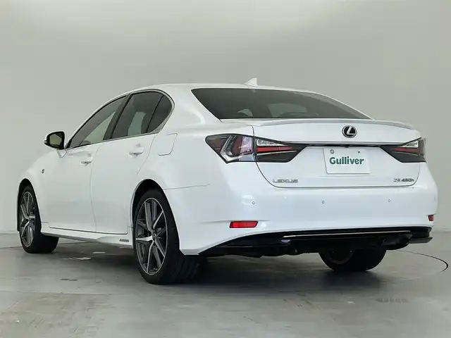 レクサス ＧＳ 450h Fスポーツ 群馬県 2017(平29)年 10.2万km ホワイトノーヴァガラスフレーク 三眼LEDヘッドライト/・ヘッドランプクリーナー/純正12.3インチワイドディスプレイナビ/・フルセグTV/AM/FM/CD/DVD/Bluetooth/ブラインドスポットモニター/クリアランスソナー/ビルトインETC2.0/＝＝＝＝＝＝＝＝＝＝＝＝＝＝＝/”F SPORT”専用本革シート/・運転席/助手席パワーシート/・運転席/助手席ベンチレーション/・運転席/助手席シートヒーター/ステアリングヒーター/運転席ポジションメモリー/Lexus Safety System/・プリクラッシュセーフティシステム/・レーンキーピングアシスト/・オートマチックハイビーム/・アダプティブハイビーム/・レーダークルーズコントロール/電動リアウインドウサンシェード/電動パーキングブレーキ/プッシュスタート/スマートキー