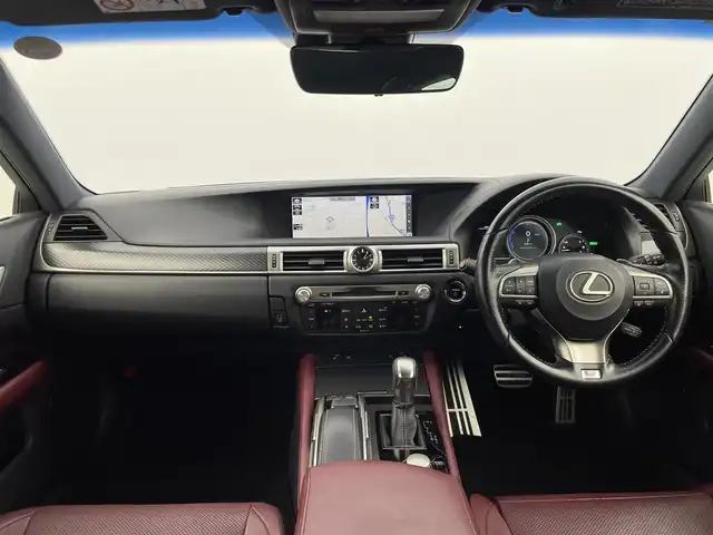 レクサス ＧＳ 450h Fスポーツ 群馬県 2017(平29)年 10.2万km ホワイトノーヴァガラスフレーク 三眼LEDヘッドライト/・ヘッドランプクリーナー/純正12.3インチワイドディスプレイナビ/・フルセグTV/AM/FM/CD/DVD/Bluetooth/ブラインドスポットモニター/クリアランスソナー/ビルトインETC2.0/＝＝＝＝＝＝＝＝＝＝＝＝＝＝＝/”F SPORT”専用本革シート/・運転席/助手席パワーシート/・運転席/助手席ベンチレーション/・運転席/助手席シートヒーター/ステアリングヒーター/運転席ポジションメモリー/Lexus Safety System/・プリクラッシュセーフティシステム/・レーンキーピングアシスト/・オートマチックハイビーム/・アダプティブハイビーム/・レーダークルーズコントロール/電動リアウインドウサンシェード/電動パーキングブレーキ/プッシュスタート/スマートキー