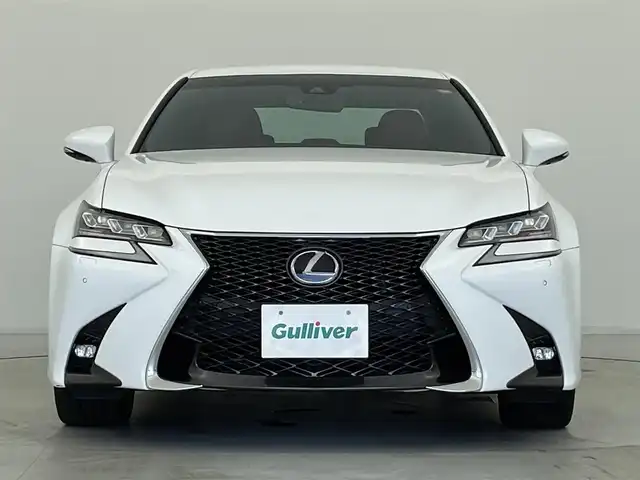 レクサス ＧＳ 450h Fスポーツ 群馬県 2017(平29)年 10.2万km ホワイトノーヴァガラスフレーク 三眼LEDヘッドライト/・ヘッドランプクリーナー/純正12.3インチワイドディスプレイナビ/・フルセグTV/AM/FM/CD/DVD/Bluetooth/ブラインドスポットモニター/クリアランスソナー/ビルトインETC2.0/＝＝＝＝＝＝＝＝＝＝＝＝＝＝＝/”F SPORT”専用本革シート/・運転席/助手席パワーシート/・運転席/助手席ベンチレーション/・運転席/助手席シートヒーター/ステアリングヒーター/運転席ポジションメモリー/Lexus Safety System/・プリクラッシュセーフティシステム/・レーンキーピングアシスト/・オートマチックハイビーム/・アダプティブハイビーム/・レーダークルーズコントロール/電動リアウインドウサンシェード/電動パーキングブレーキ/プッシュスタート/スマートキー