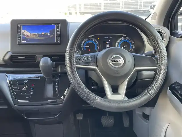 日産 デイズ X 熊本県 2021(令3)年 2.4万km スターリングシルバーM ワンオーナー/衝突軽減ブレーキ/プッシュスタート/純正ナビ/（CD・フルセグTV・BTオーディオ・SD）/バックカメラ/ドライブレコーダー/純正14インチAW/オートライト/前後コーナーセンサー/横滑り防止装置/純正フロアマット/純正ドアバイザー/新車保証書/取扱説明書/スマートスペアキー×1本