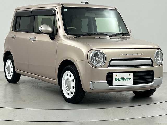 スズキ ラパン ショコラ X 福島県 2015(平27)年 6.3万km シャンパンピンクPM /禁煙車//スマートキー//スペアキー×1//プッシュスタート//社外ナビ//Bluetooth//フルセグテレビ//フロアマット//レザーシート//オートライト//ドアバイザー//盗難防止装置//ABS//バックカメラ