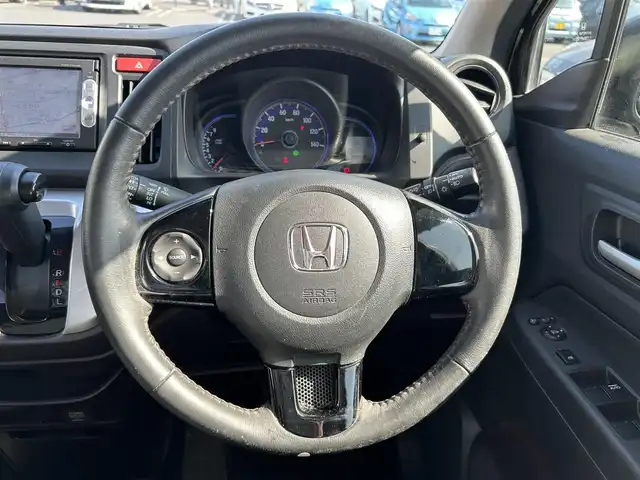 ホンダ Ｎ ＷＧＮ カスタム G 広島県 2014(平26)年 9.5万km スマートブラック ワンオーナー/純正メモリナビ(VXM-VSi)/　(Bluetooth/ワンセグテレビ/CD/DVD)/登録時走行距離/　94906km/バックカメラ/社外デジタルインナーミラー型ドライブレコーダー/オートライト/HIDヘッドライト/スマートキー/スペアキー/純正14インチアルミホイール/純正フロアマット/横滑り防止装置/保証書/取扱説明書