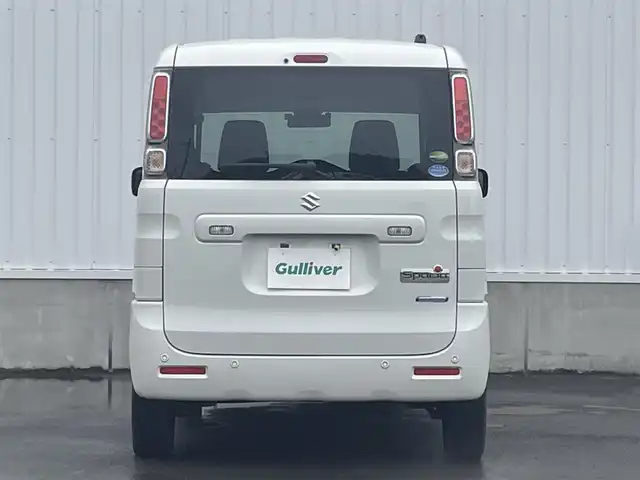 スズキ スペーシア HYBRID X 愛媛県 2018(平30)年 3.5万km ピュアホワイトP 純正ナビ（ワンセグTV/SDナビ）/両側パワースライドドア/ETC/USB/バックカメラ/ベンチシート/シートヒーター/純正フロアマット/AUX/ABS/横滑り防止装置/レーンキープアシスト/後方コーナーセンサー/Wサイドエアバッグ/衝突被害軽減システム