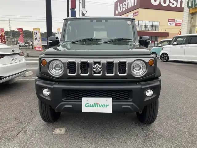 スズキ ジムニー ノマド FC 滋賀県 2025(令7)年 0.1千km 緑 登録済未使用車/車検10年10月まで/スズキセーフティーサポート/AT車/4WD/純正フロアマット/純正LEDヘッドライト/シートヒーター/取説/保証書/スペアキー