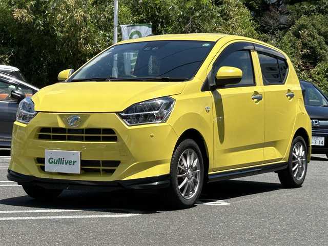 ダイハツ ミラ イース X SAⅢ 長崎県 2017(平29)年 2.7万km レモンスカッシュクリスタルM 純正ディスプレイオーディオ(FM/AM/BT/CD/DVD)/リモコンキー/スペアキー/バックカメラ/前後コーナーセンサー/純正フロアマット/社外レザー調シフトレバー(純正品あり)/純正14インチアルミホイール/手動光軸調整ダイヤル/ABS/VSC/イモビライザーシステム/オートライト/スマートアシストIII/SRSダブルエアバッグ/ecoIDLE