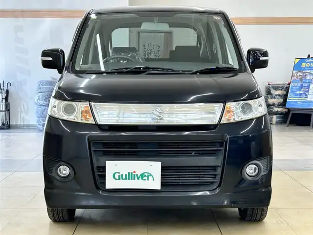 スズキ ワゴンＲ スティングレー T 道央・札幌 2008(平20)年 6.3万km ブルーイッシュブラックパール3 ・4WD/・ターボ/・社外ナビ/フルセグTV/DVD/CD/SD/BT/・運転席シートヒーター/・HID/・フロントフォグ/・パドルシフト/・プッシュスタート/・スマートキー/・運転席シートヒーター/・ドアバイザー/・電格ミラー/・ミラーヒーター