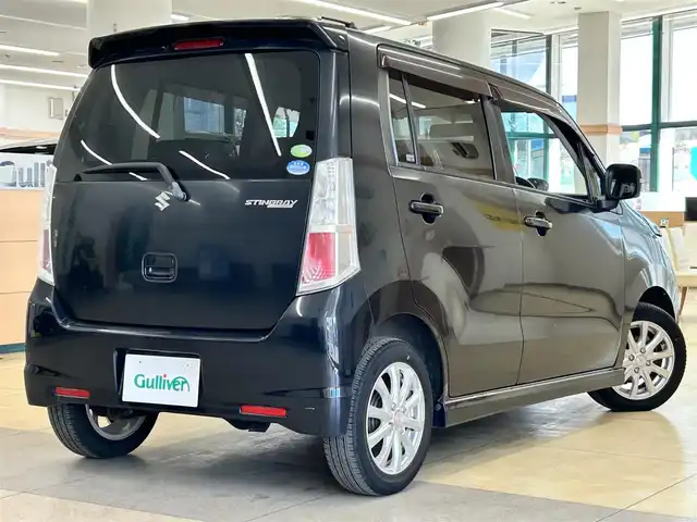 スズキ ワゴンＲ スティングレー T 道央・札幌 2008(平20)年 6.3万km ブルーイッシュブラックパール3 ・4WD/・ターボ/・社外ナビ/フルセグTV/DVD/CD/SD/BT/・運転席シートヒーター/・HID/・フロントフォグ/・パドルシフト/・プッシュスタート/・スマートキー/・運転席シートヒーター/・ドアバイザー/・電格ミラー/・ミラーヒーター