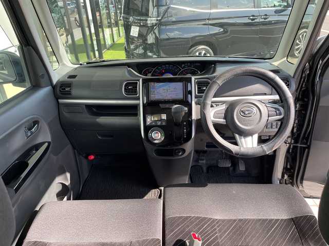 ダイハツ タント カスタム X SA Ⅲ 愛知県 2018(平30)年 4.2万km ブラックマイカメタリック 純正ナビ/全方位カメラ/片側パワースライド/シートヒーター/バックカメラ/純正アルミホイール/ETC/衝突軽減システム/フルセグ/CD DVD/Bluetooth/ステアリングスイッチ/スマートキー/プッシュスタート