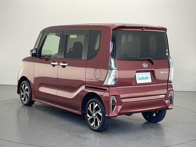ダイハツ タント カスタム X セレクション 長野県 2020(令2)年 2万km ファイアークォーツレッドM 4WD/ワンオーナー/純正ナビ/両側パワースライドドア/アイドリングストップ/前後ドライブレコーダー/スマートキー/バックカメラ/運転席・助手席シートヒーター/オートライト/LEDヘッドライト/電格ミラー/ウィンカーミラー/サンシェード