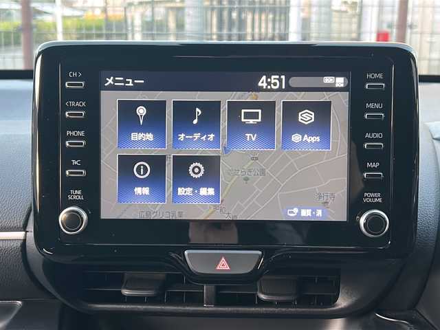 トヨタ ヤリス ハイブリッド Z 広島県 2020(令2)年 5.8万km ブラック 禁煙/TRDエアロ（F/S/R）/トヨタセーフティセンス/・プリクラッシュセーフティ/・レーンディパーチャーアラート/・レーントレーシングアシスト/・先行車発進お知らせ/・レーダークルーズコントロール/・RSA/・オートマチックハイビーム/クリアランスソナー/純正ディスプレイオーディオ/・ナビ/フルセグ/CD/DVD/Bluetooth/USB/Miracast/バックカメラ/革巻きステアリング/ステアリングスイッチ/電動格納ウィンカーミラー/LEDヘッドライト/オートライト/シートヒーター/前後ドライブレコーダー（DC-DR652）/ETC/スマートキー/プッシュスタート/スペアキー/純正フロアマット/純正16インチアルミホイール