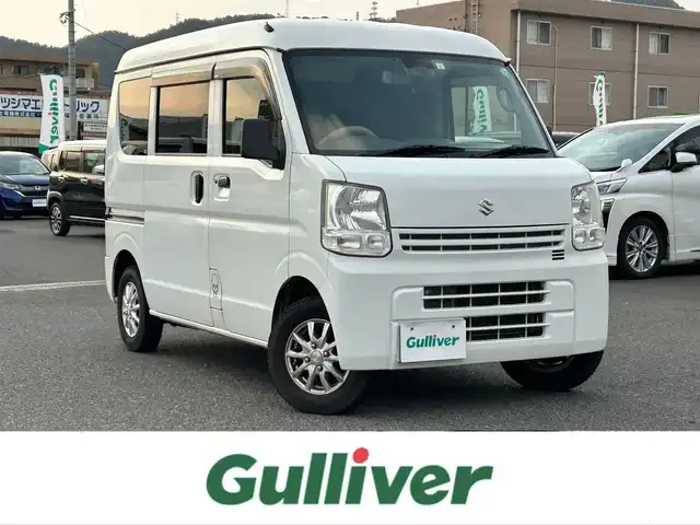 スズキ エブリイ PC 広島県 2015(平27)年 7.1万km スペリアホワイト ｃｌａｒｉｏｎナビ　/　「Bluetooth/フルセグ/CD/DVD」/デジタルインナーミラー　/衝突軽減ブレーキシステム/ドライブレコーダー　/トラクションコントロール　/横滑り防止装置/ドアバイザ－　/リモコンキー/純正アルミ