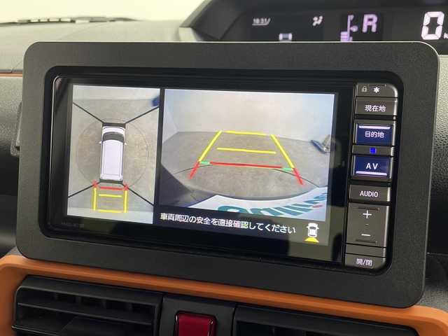 ダイハツ タント ファンクロスターボ 千葉県 2023(令5)年 2.1万km ブラックマイカメタリック 禁煙車/スマートアシスト/純正ナビ（NMZL-W730）/CD/DVD/Bluetooth/HDMI/フルセグTV/アラウンドビューモニター/両側電動スライドドア/衝突軽減ブレーキ/車線逸脱警報/ふらつき警報/先行車発進お知らせ/標識認識機能/コーナーセンサー/ビルトインETC/ブレーキホールド/LEDオートライト/シートヒーター/プッシュスタート/スマートキー