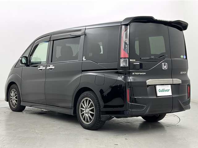 ホンダ ステップワゴン スパーダ クールスピリット 宮城県 2015(平27)年 11.6万km プレミアムスパークルブラックパール 禁煙車/ホンダセンシング/・衝突軽減ブレーキ/・レーンキープアシスト/・アダプティブクルーズコントロール/・標識認識機能純正フリップダウンモニター/純正9インチプレミアム/・CD.DVD.SD.BT/フルセグTV/バックモニター/両側パワースライドドア/ハーフレザーシート/・前席シートヒーター/LEDヘッドライト/フォグランプ/ビルトインETC/アイドリングストップ/横滑り防止装置/パドルシフト/ステアリングスイッチ/プッシュスタート/スマートキー/社外15インチアルミホイール/純正フロアマット/純正16インチアルミ付夏タイヤ積込/ロールサンシェード/シートバックテーブル