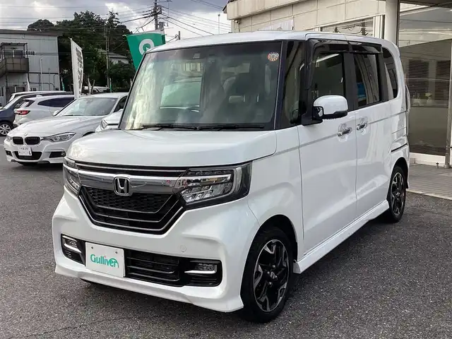 ホンダ Ｎ ＢＯＸ カスタム G L ターボ ホンダセンシング 千葉県 2019(平31)年 4.1万km プラチナホワイトパール ワンオーナー/メモリナビ　TV/DVD/CD/MS/BT/    VXU-195NBi/両側パワースライドドア/前後ドライブレコーダー/前席シートヒーター/ピュアサウンドブース/ETC/スマートキースペアキー/取扱説明書/保証書
