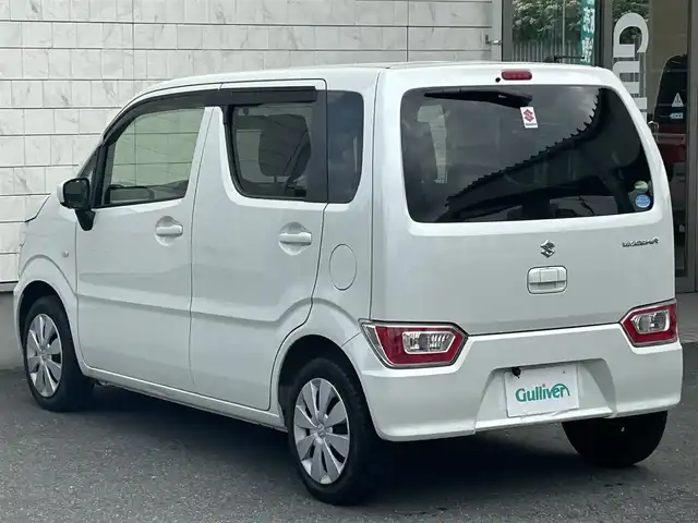 スズキ ワゴンＲ FA 埼玉県 2019(令1)年 2.1万km ピュアホワイトP 登録時20341km/社外ナビ（AM/FM/TV/BT）/Bカメラ/ドラレコ前後/純正ドアバイザー/純正フロアマット/ETC/リモコンキー/スペアキー1本/横滑り防止装置/車両取扱説明書/保証書