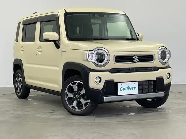 スズキ ハスラー HYBRID X 新潟県 2020(令2)年 6.9万km シフォンアイボリーM 純正9インチメモリナビ/　フルセグTV/Bluetooth/CD/DVD/USB/衝突被害軽減ブレーキ/レーンキープアシスト/前席シートヒーター/コーナーセンサー/ドライブレコーダー【VREC-DZ700D】/全方位モニター/ビルトインETC/アイドリングストップ/横滑り防止装置/LEDヘッドライト/オートマチックハイビーム/オートライト/レザーステアリング/ステアリングスイッチ
