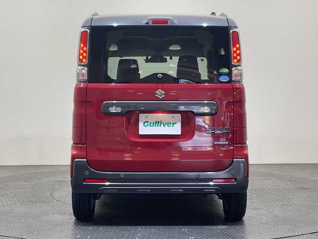 スズキ スペーシア ギア HYBRID XZ 愛媛県 2018(平30)年 2.1万km フェニックスレッドパール/ガンメタリック2トーンルーフ 社外ナビ/Bluetooth/フルセグ/両側電動スライドドア/バックカメラ/衝突被害軽減ブレーキ/レーンキープアシスト/前後コーナーセンサー/LEDヘッドライト/オートライト/ルーフレール/ドライブレコーダー/ETC/プッシュスタート/純正15インチアルミ