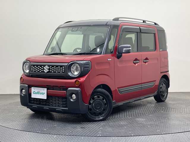 スズキ スペーシア ギア HYBRID XZ 愛媛県 2018(平30)年 2.1万km フェニックスレッドパール/ガンメタリック2トーンルーフ 社外ナビ/Bluetooth/フルセグ/両側電動スライドドア/バックカメラ/衝突被害軽減ブレーキ/レーンキープアシスト/前後コーナーセンサー/LEDヘッドライト/オートライト/ルーフレール/ドライブレコーダー/ETC/プッシュスタート/純正15インチアルミ