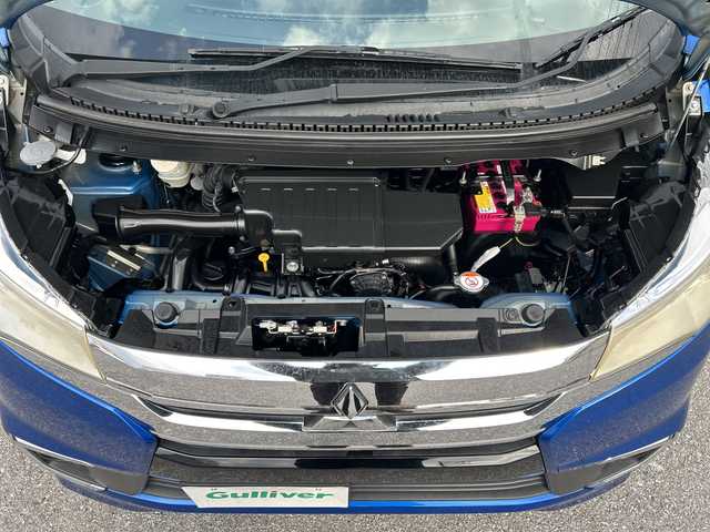 三菱 ｅＫカスタム T　セーフティPKG 沖縄県 2017(平29)年 10.7万km ライトニングブルーマイカ 社外ナビ/フルセグTV/Ｂｌｕｅｔｏｏｔｈ/ＣＤ/ＤＶＤ/アラウンドビューモニター/バックカメラ/クルーズコントロール/LEDオートライト/シートヒーター/純正アルミホイール/ステアリングスイッチ/プッシュスタート/アイドリングストップ/衝突被害軽減システム/前後ドライブレコーダー/スマートキー/ＥＴＣ