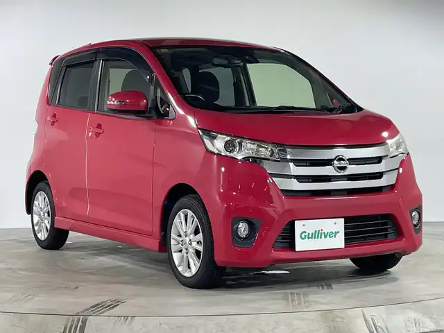 日産 デイズ HWS X Vセレ +SeftyⅡ 福岡県 2015(平27)年 6.7万km アゼリアピンク 純正7インチメモリーナビゲーション/フルセグテレビ/全方位モニター/HIDヘッドライト/スマートキー/プッシュスタートエンジン/ドライブレコーダー/ベンチシート/革巻きステアリング/アイドリングストップ/ETC