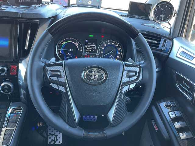 トヨタ アルファードハイブリット SR Cパッケージ 山梨県 2019(平31)年 4.4万km ブラック 純正ナビ　/４ＷＤ　/ツインムーンルーフ　/パワーシート　/クルーズコントロール　/デジタルインナーミラー　/パワーバックドア　/モデリスタエアロ　/ＪＢＬサウンドシステム　/後席フィリップダウンモニター/AC100V電源/ステアリングヒーター/横滑り防止機能/おくだけ充電