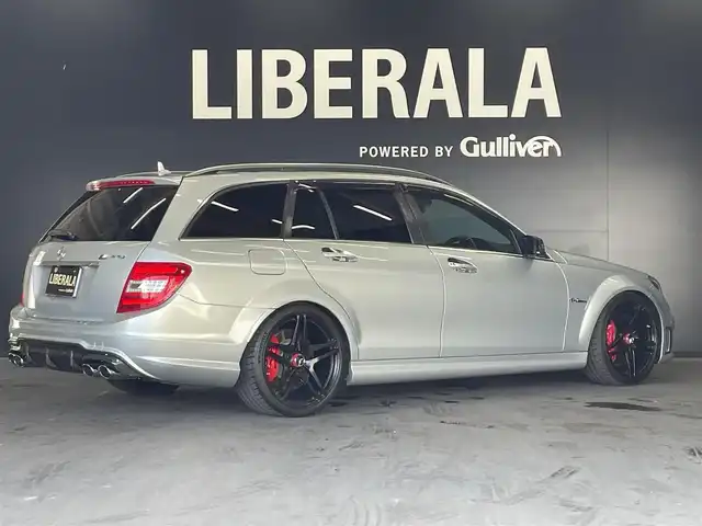 メルセデス・ベンツ Ｃ６３ ステーションワゴン 群馬県 2012(平24)年 4.2万km シルバー AMGパフォーマンスパッケージ/サンルーフ/赤黒コンビレザーシート/前後ドラレコ/レッドキャリパー/TVキャンセラー/19インチ黒ホイー/メモリ付きパワーシート/スマートキー/純正ナビ/フルセグTV