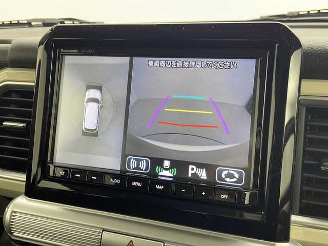 スズキ クロスビー HYBRID MZ 愛知県 2024(令6)年 1.8万km キャラバンアイボリーパールメタリック/ホワイト 2トーンルーフ 純正ナビ【CN-HZ8A5】/全方位カメラ/フルセグTV・Bluetooth・CD・DVD・USB/純正16インチアルミホイール/ＥＴＣ/ドライブレコーダー/SUZUKI Safety Support/デュアルカメラブレーキサポート/後退時ブレーキサポート/衝突被害軽減ブレーキ/誤発進抑制/後方誤発進抑制/車線維持支援/車線逸脱警報/ふらつき警報/アダプティブクルーズコントロール/先行車発進お知らせ/ヒルホールドコントロール/横滑り防止/アイドリングストップ/ハイビームアシスト/LEDヘッドライト/ファブリックシート/前席シートヒーター/革巻きステアリング/パドルシフト/フロアマット/プッシュスタート/スマートキー/スペアキー1本/保証書/取扱説明書・ナビ説明書