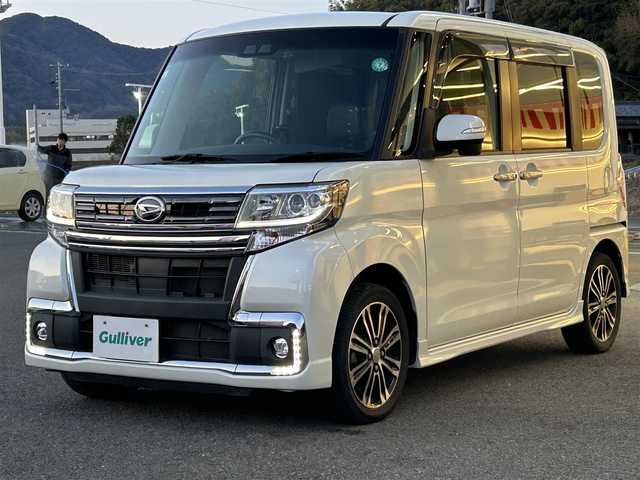 ダイハツ タント カスタム RS トップED SA Ⅲ 兵庫県 2017(平29)年 10.5万km パールホワイトⅢ 純正８型ナビ/・BT.TV.AM.FM/衝突軽減装置/バックカメラ/オートマチックハイビーム/Ｄ席シートヒーター/ドラレコ/ビルトインＥＴＣ/両側パワースライドドア/電格ミラー/ハーフレザーシート/純正フロアマット/純正ドアバイザー/スペアキー1本