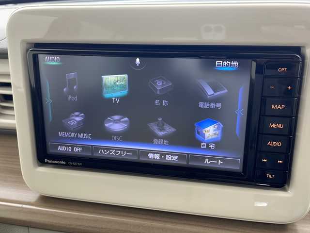 スズキ ラパン X 岐阜県 2017(平29)年 2.9万km フォーンベージュメタリック/ホワイト2トーンルーフ 純正ナビ/(AM/FM/CD/DVD/BT/USB/フルセグ/SD)/全方位モニター/D席シートヒーター/ステアリングリモコン/木目調インパネ/革巻きステアリング/プッシュスタート/スマートキー/HIDヘッドライト/オートライト/衝突軽減ブレーキ/純正フロアマット/純正ドアバイザー/アイドリングストップ/電動格納ミラー/パワーウィンドウ/純正アルミホイール