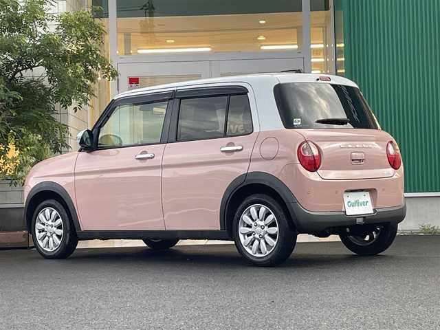 スズキ ラパン X 岡山県 2021(令3)年 4万km コフレピンクパールメタリック/ホワイト2トーンルーフ 純正ナビ　CN-RZ765W/フルセグTV、CD、DVD、Bluetooth、AM、FM/全方位カメラ/前席シートヒーター/オートライト/４WD/スズキセーフティサポート