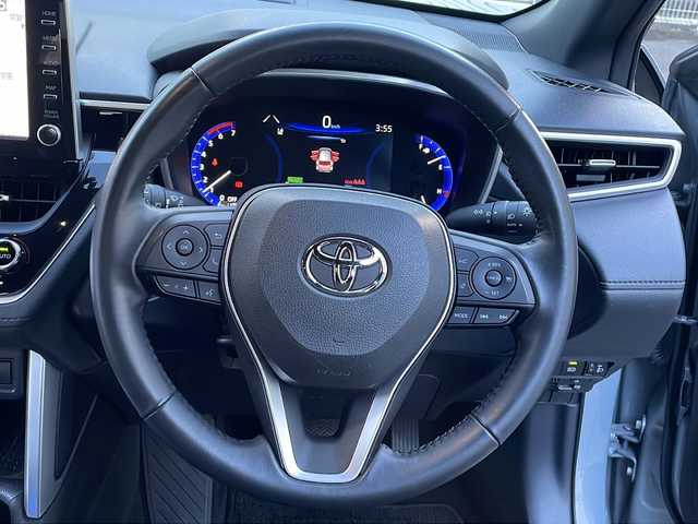 トヨタ カローラ クロス ハイブリッド S 福島県 2022(令4)年 3.8万km セメントグレーメタリック ワンオーナー　純正ディスプレイオーディオ　ナビ　バックカメラ　ビルトインＥＴＣ　プリクラッシュセーフティー　レーダークルーズコントロール　純正アルミホイール　ルーフレール　クリアランスソナー