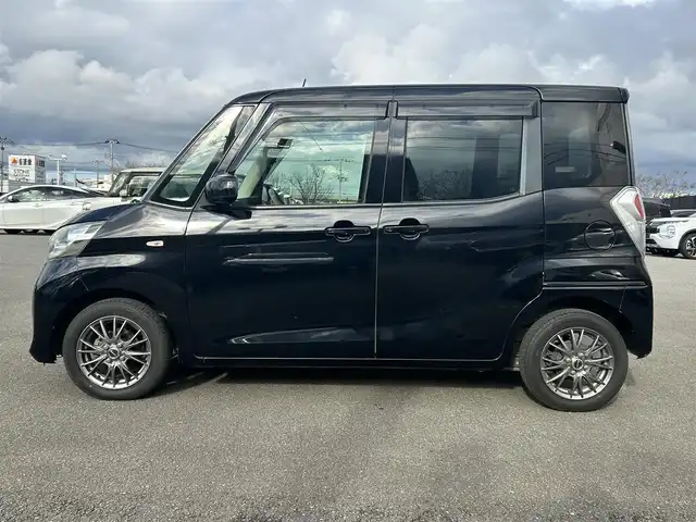 日産 デイズ ルークス X Vセレ +SeftyⅡ 山形県 2015(平27)年 7.2万km ブラック 衝突被害軽減システム/純正SDナビ/　　【CD　DVD　BT　フルセグ　USB　AUX】/アラウンドビューモニター/パワースライドドア/14インチアルミホイール/アイドリングストップ/ドライブレコーダー/純正フロアマット/電動格納ミラー/ドアバイザー/インテリジェントキー/ETC