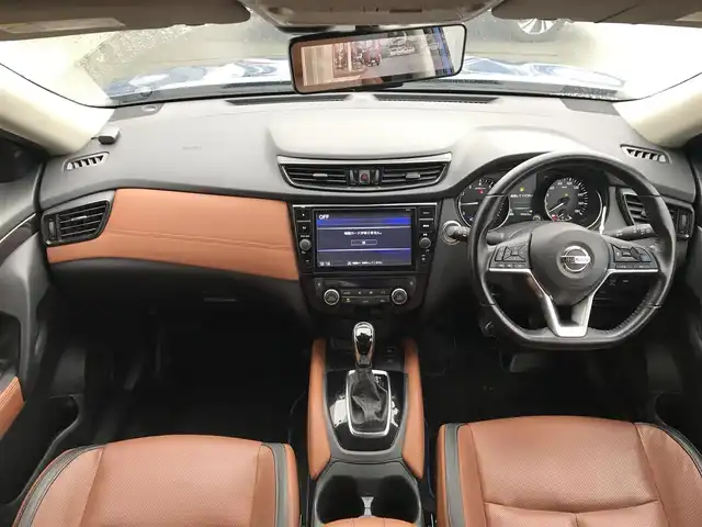 日産 エクストレイル ハイブリッド 20Xi レザーエディション 富山県 2020(令2)年 9.9万km シャイニングブルー ワンオーナー/純正９型ナビ/フルセグＴＶ／Bluetooth/プロパイロット/アラウンドビューモニター/スマートルームミラー/専用レザーシート/パワーバックドア/インテリキー/プッシュスタート/ＬＥＤヘッドライト/ビルトインＥＴＣ/シートヒーター/VDC/衝突軽減ブレーキ/保証書有り