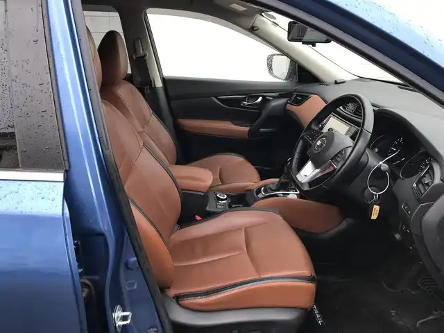 日産 エクストレイル ハイブリッド 20Xi レザーエディション 富山県 2020(令2)年 9.9万km シャイニングブルー ワンオーナー/純正９型ナビ/フルセグＴＶ／Bluetooth/プロパイロット/アラウンドビューモニター/スマートルームミラー/専用レザーシート/パワーバックドア/インテリキー/プッシュスタート/ＬＥＤヘッドライト/ビルトインＥＴＣ/シートヒーター/VDC/衝突軽減ブレーキ/保証書有り