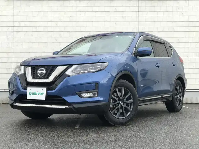 日産 エクストレイル ハイブリッド 20Xi レザーエディション 富山県 2020(令2)年 9.9万km シャイニングブルー ワンオーナー/純正９型ナビ/フルセグＴＶ／Bluetooth/プロパイロット/アラウンドビューモニター/スマートルームミラー/専用レザーシート/パワーバックドア/インテリキー/プッシュスタート/ＬＥＤヘッドライト/ビルトインＥＴＣ/シートヒーター/VDC/衝突軽減ブレーキ/保証書有り