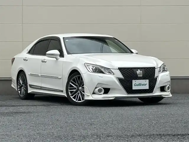 トヨタ クラウン アスリート G 茨城県 2013(平25)年 14.1万km ホワイトパールクリスタルシャイン TOM’Sステアリング/ステアリングスイッチ/TV走行中視聴可/リアサンシェード/パドルシフト/シートメモリー/保証書付/スペアキー/シートエアコン/クルーズコントロール/ビルトインETC/Bluetooth接続可/バックカメラ/MTモード付AT/プッシュスタート