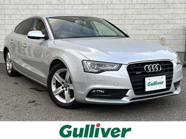 アウディ Ａ５ SB 2．0 TFSI クワトロ 福島県 2013(平25)年 2.9万km シルバー 純正メーカーナビ　バックＣ　フルセグ　ＧＰＳレーダー　Ｂｌｕｅｔｏｏｔｈ　電動黒革シートヒーター　パドルシフト　積込サマータイヤ付純正ＡＷ　ビルドインＥＴＣ　電動パーキングブレーキ　スマートキー