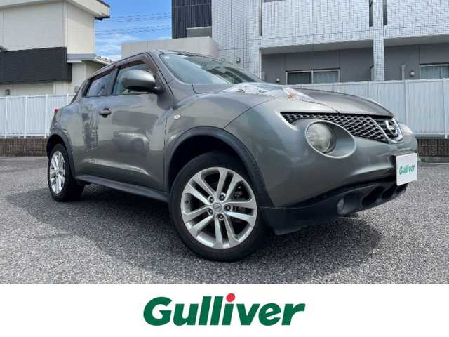 日産 ジューク 15RX タイプV 愛知県 2012(平24)年 3.9万km ダークメタルグレー ワンオーナー/社外ナビ（AM/FM/CD/DVD/BT/フルセグTV）/ETC/バックカメラ/プッシュスタート/電動格納ドアミラー/純正フロアマット/ドアバイザー