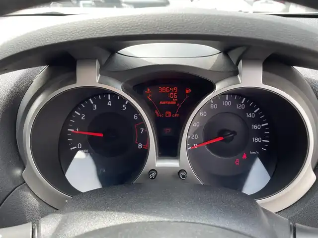 日産 ジューク 15RX タイプV 愛知県 2012(平24)年 3.9万km ダークメタルグレー ワンオーナー/社外ナビ（AM/FM/CD/DVD/BT/フルセグTV）/ETC/バックカメラ/プッシュスタート/電動格納ドアミラー/純正フロアマット/ドアバイザー