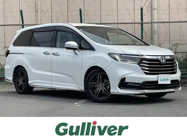 ホンダ オデッセイ アブソルート EX 東京都 2021(令3)年 5.3万km プラチナホワイトパール ホンダセンシング/純正ナビ/マルチビューカメラ/天吊モニター/ブラインドスポット/シートヒーター/両側電動スライドドア/ＥＴＣ/ドライブレコーダー/パワーシート/電動リアゲート/スマートキー