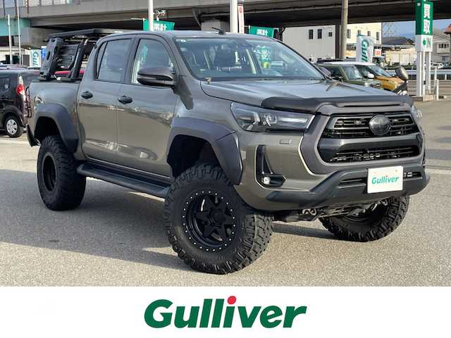 トヨタ ハイラックス Z 石川県 2022(令4)年 6.1万km ＤグリーンＭ 4WD/ディーゼル/アルパインディスプレイオーディオ/バックカメラ/LEDヘッドライト/ETC/トヨタセーフティセンス/YAKIMAラック/BATTLEZサスペンション/リフトUP/社外ブラックアルミホイール/コーナーセンサー/レーダークルーズ/ドライブレコーダー/スマートキー/プッシュスタート