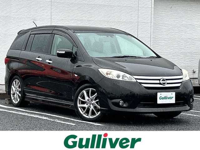 日産 ラフェスタ ハイウェイスター Gスプレモ 千葉県 2012(平24)年 10.7万km スパークリングブラック ナビＭＭ３１２Ｄ－Ａ　Ｂカメ　ＥＴＣ　ドラレコ　ワンセグＴＶ　Ｂｔ　ＣＤ　ハーフレザーシート　純正エアロ　キセノンライト　オートライト　１７インチＡＷ　両側パワースライドドア　３列シート　フロアマット
