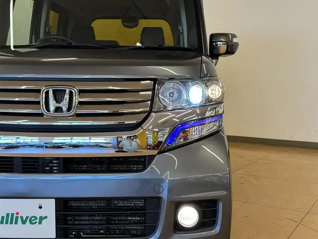 ホンダ Ｎ ＢＯＸ カスタム G Lパッケージ 群馬県 2013(平25)年 6.5万km ポリッシュドメタルメタリック パワースライドドア/純正オーディオ/　　CD/AUX/AM/FM/HIDオートライト/フォグランプ/純正14インチAW/ステアリングスイッチ/オートエアコン/ドアバイザー/横滑り防止機能/スマートキー/ETC