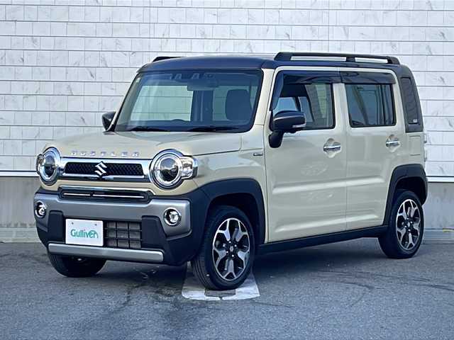 スズキ ハスラー Jスタイル ターボ 岐阜県 2021(令3)年 4.6万km シフォンアイボリーメタリック/ガンメタリック2トーン デュアルカメラブレーキサポート/スズキセーフティサポート/・後退時ブレーキサポート/・車線逸脱抑制制御機能/・車線逸脱警報機能/・パーキングソナー/・横滑り防止装置（ＥＳＰ）/純正ナビ/CD.DVD.BT.USB.SmartphoneLink/全方位カメラ/フルセグ/ハーフレザーシート/シートヒーター/ダウンヒルアシスト/グリップコントロール/ドライブレコーダー/アイドリングストップ/LEDヘッドライト/プッシュスタート/スマートキー