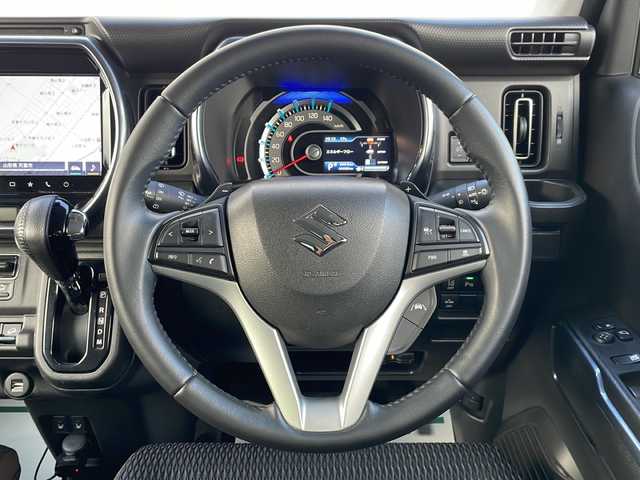 スズキ ハスラー Jスタイル ターボ 岐阜県 2021(令3)年 4.6万km シフォンアイボリーメタリック/ガンメタリック2トーン デュアルカメラブレーキサポート/スズキセーフティサポート/・後退時ブレーキサポート/・車線逸脱抑制制御機能/・車線逸脱警報機能/・パーキングソナー/・横滑り防止装置（ＥＳＰ）/純正ナビ/CD.DVD.BT.USB.SmartphoneLink/全方位カメラ/フルセグ/ハーフレザーシート/シートヒーター/ダウンヒルアシスト/グリップコントロール/ドライブレコーダー/アイドリングストップ/LEDヘッドライト/プッシュスタート/スマートキー