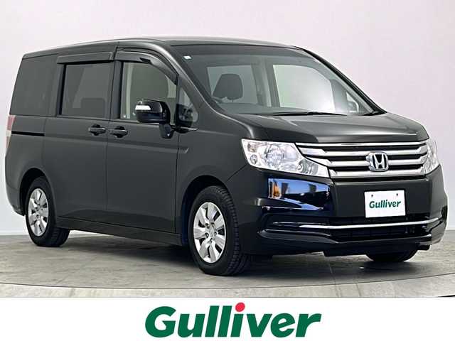 ホンダ ステップワゴン G コンフォートセレクション 大阪府 2013(平25)年 8.7万km クリスタルブラックパール 純正9インチインターナビ/【ワンセグTV/CD/DVD/USB接続/FM/AM】/両側パワースライドドア/クルーズコントロール/バックカメラ/100V電源/ビルトインETC/キセノンヘッドライト/オートライト/アイドリングストップ/リモコンキー/スペアキー１本/横滑り防止/ABS